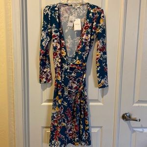 NWT Prospect The Label MIDI wrap dress long  sleeve sz XS